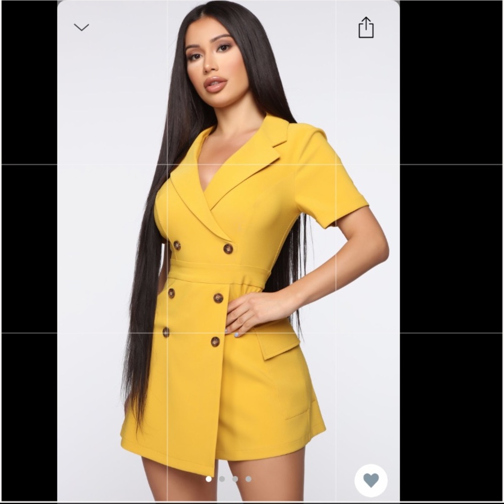 Breeze skort romper-mustard